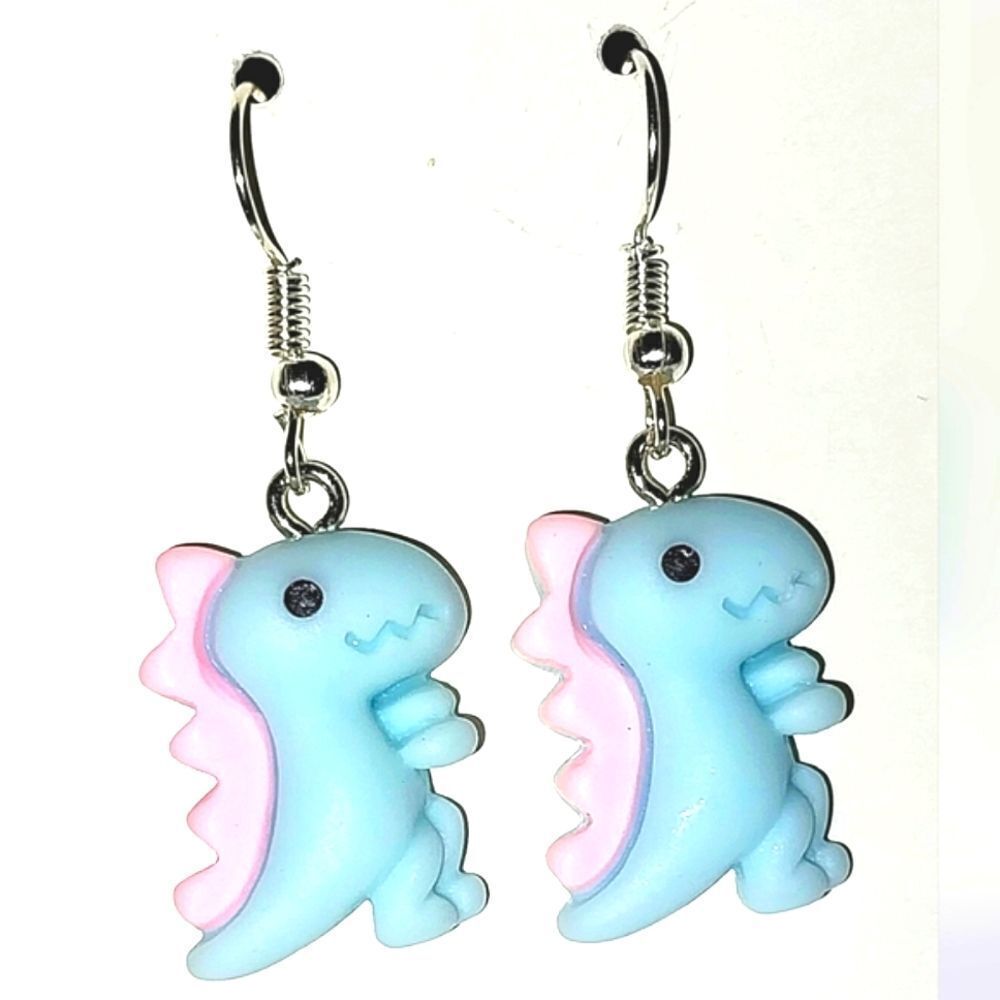 Super cute retro kids dinosaur earrings